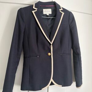 Banana Republic Dark Blue Blazer with Light Tan Trim